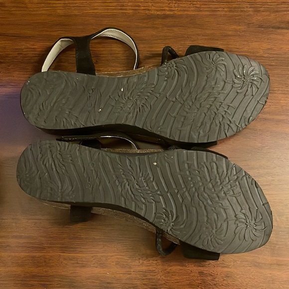 ABEO Bio- System Black suede & leather orthopedic cork bed sandals - Picture 6 of 8